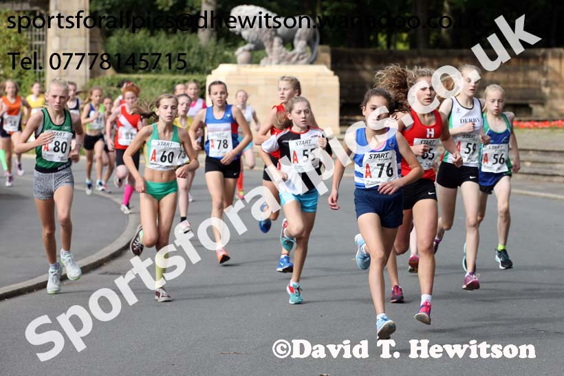 Girls under-13s, Northern Road Relays, Blackpool. Photo: David T. Hewitson/Sports for All Pics
